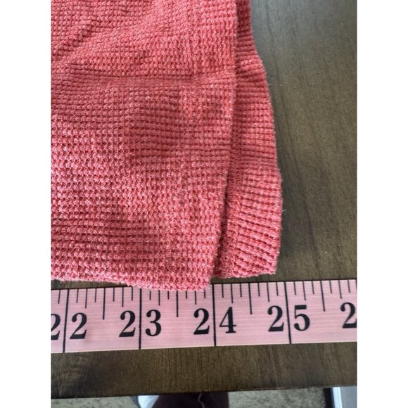 Women Small Thermal Henley Top Waffle Knit Y2K Retro 90s Vibes Fitted Minimalist - Picture 7 of 7